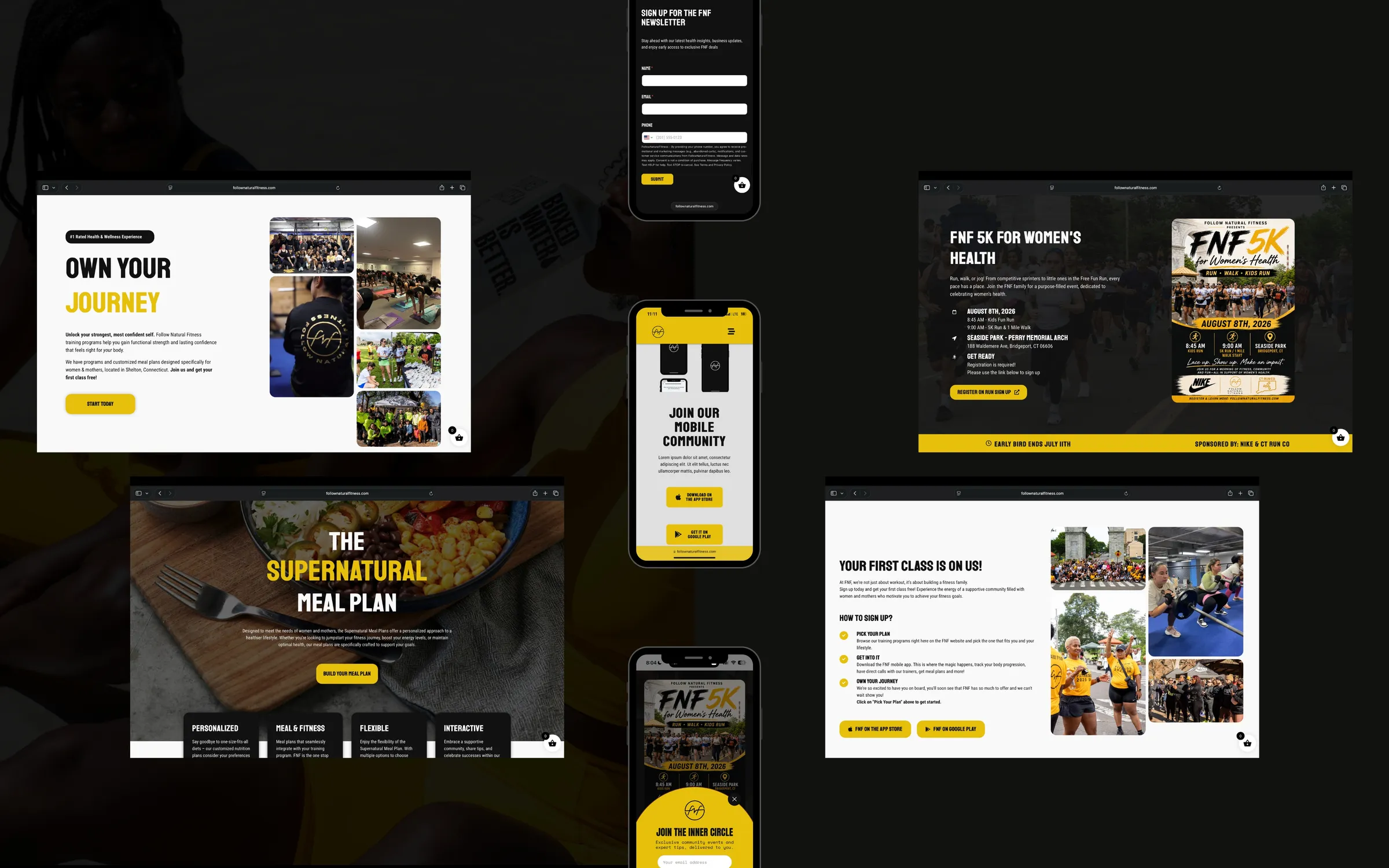 Screenshot of the Follow Natural Fitness website